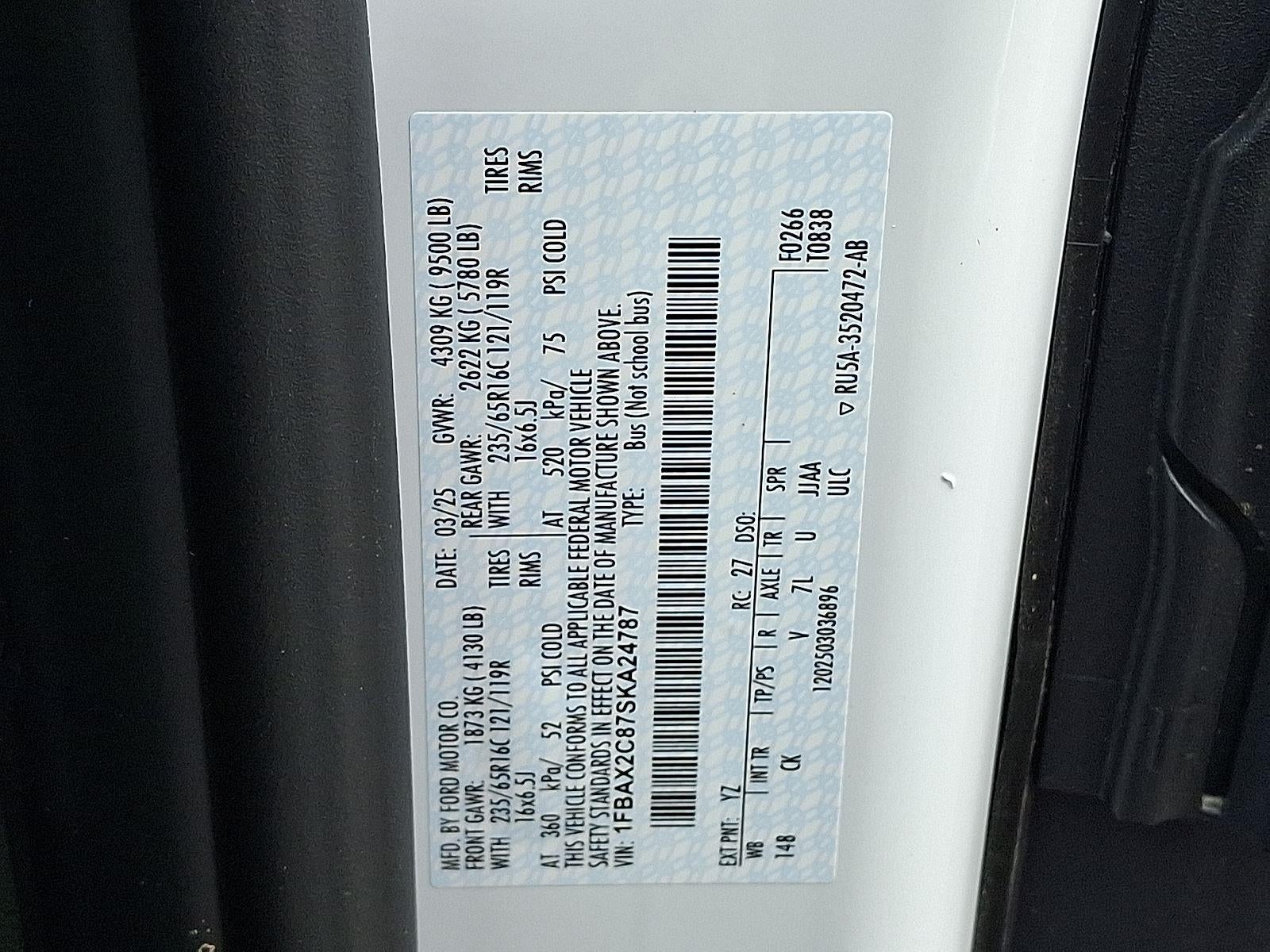 2025 Ford Transit 350 XL 15 Passenger Van