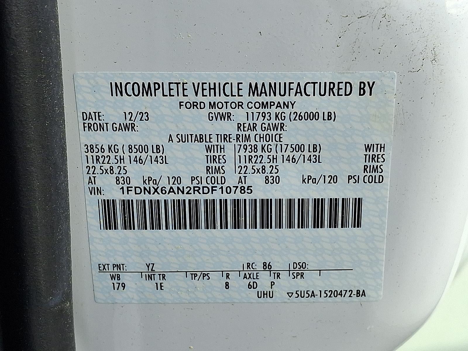 2024 Ford Super Duty F-650 F-650 SD Gas Straight Frame