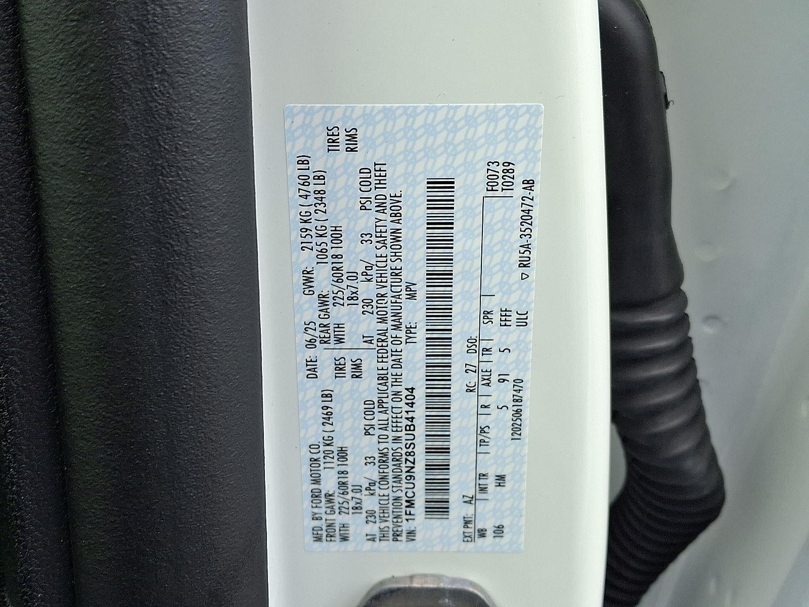 2025 Ford Escape Hybrid ST-Line Select