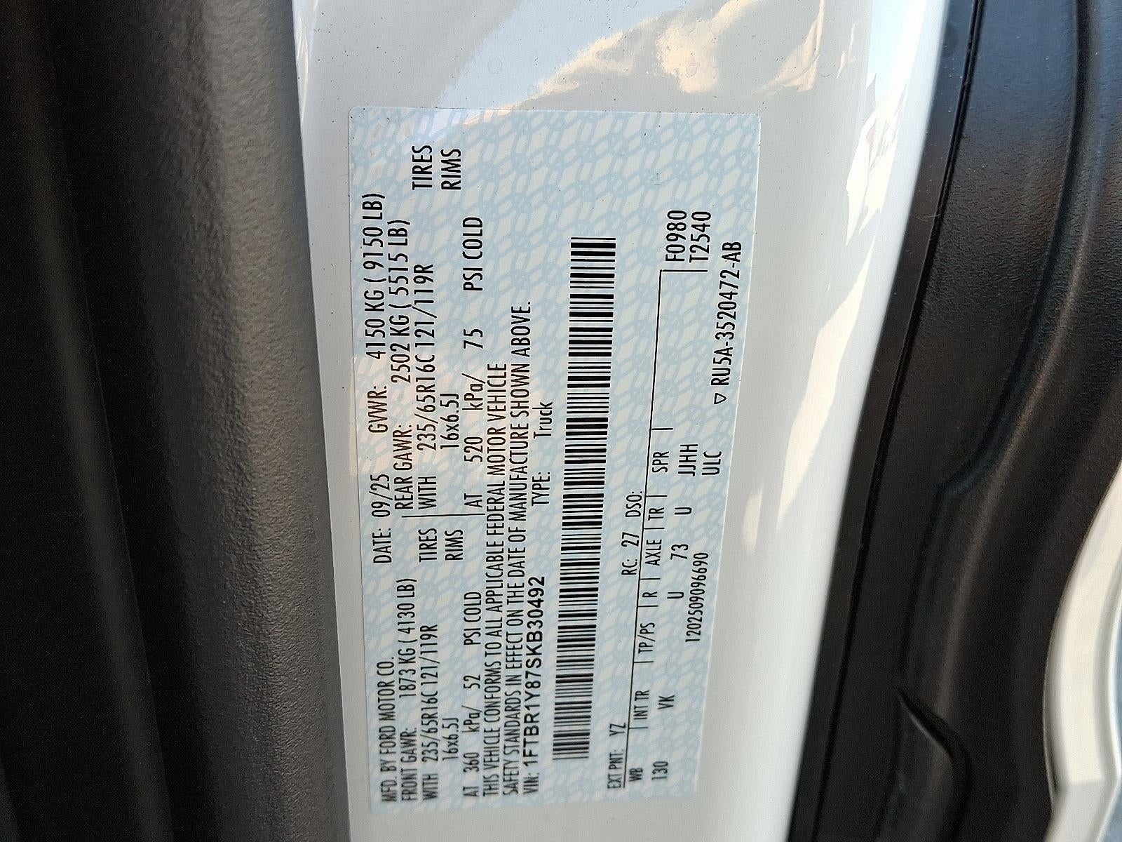 2025 Ford Transit Cargo Van LR 130" WB