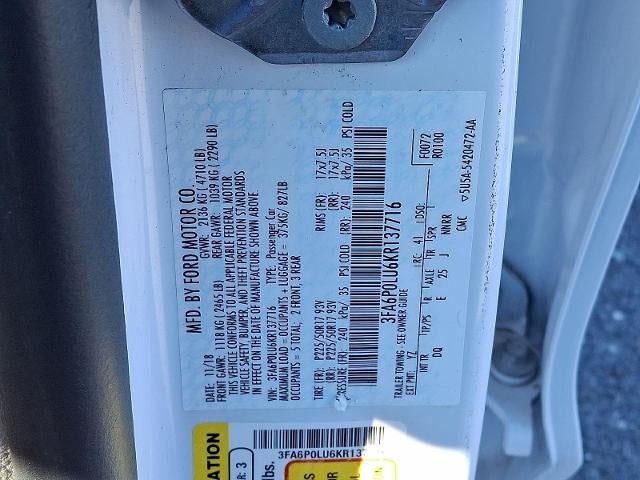 2019 Ford Fusion Hybrid SE