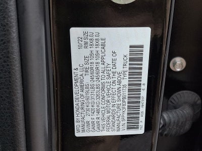 2023 Honda Ridgeline Black Edition