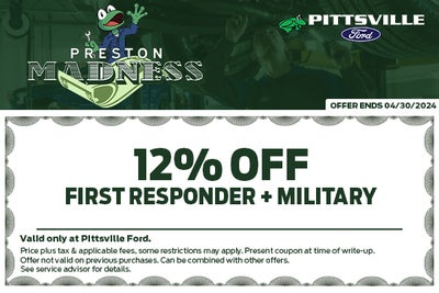 12% off for First Responders or Military
