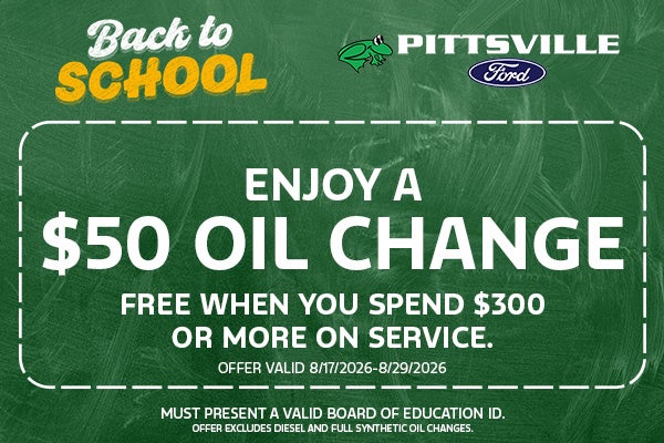 Enjoy a $50 Oil Change!