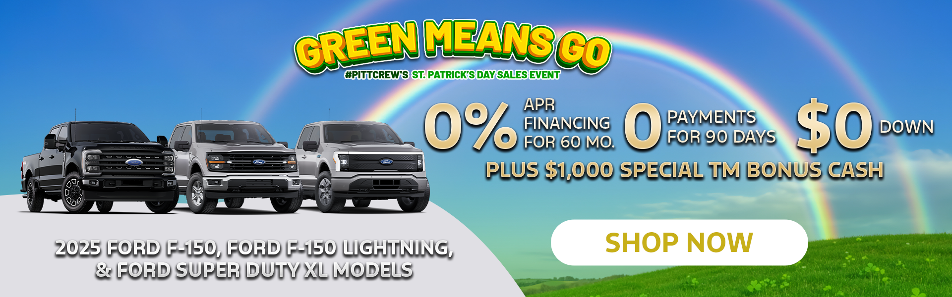 0% + $0 Down + 0 Payments for 90 Days + $1,000