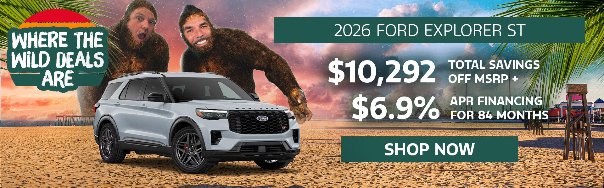 6.9% APR/84 Mo + $10,292 off MSRP | 2026 Ford Explorer